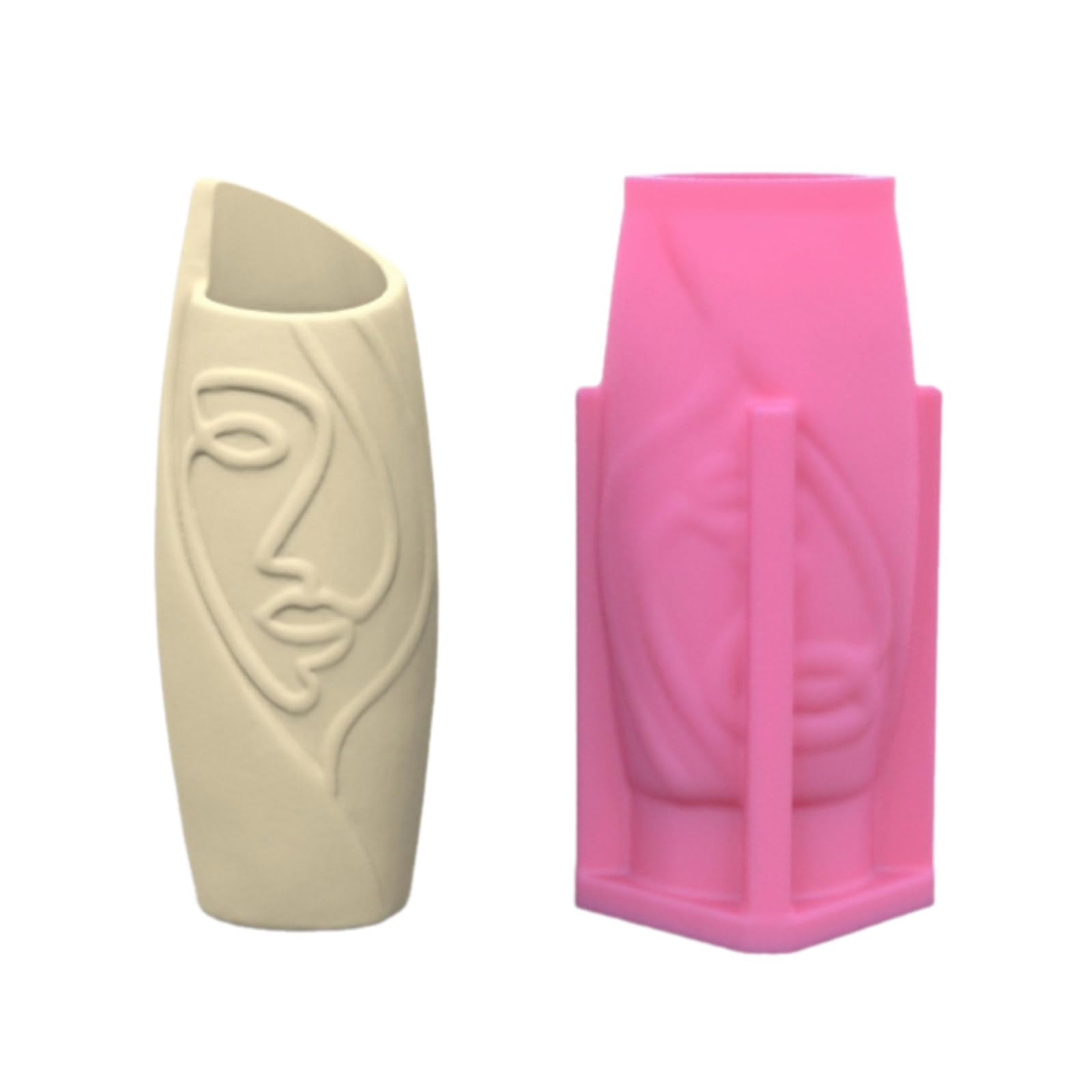 Moule en silicone visage pour jardinière succulente et pot artisanal