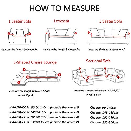 F Loveseats de 145-185cm: funda protectora ajustable para actualizar el estilo de tu sala de estar. 6