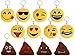Schlüsselanhänger Emoji Lach Smiley Kissen 13 Designs 5cm (6)