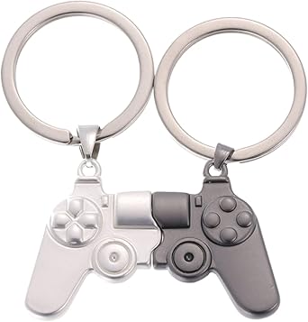 2 Pcs Funny Couple Gamers Keychain Game Controller Magnet Keychain for Girlfriend Boyfriend Valentines Day Gaming