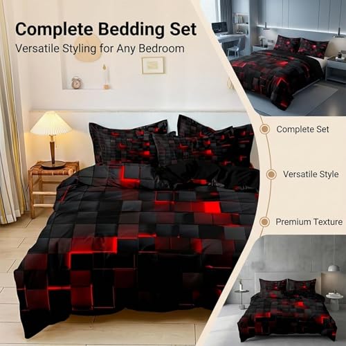 DESLON Seasonal Tech-Feel Bedding Set - Seasonal Tech Feel Bedding Digital Print,3-Piece, 1 Quilt + 2 Pillowcases