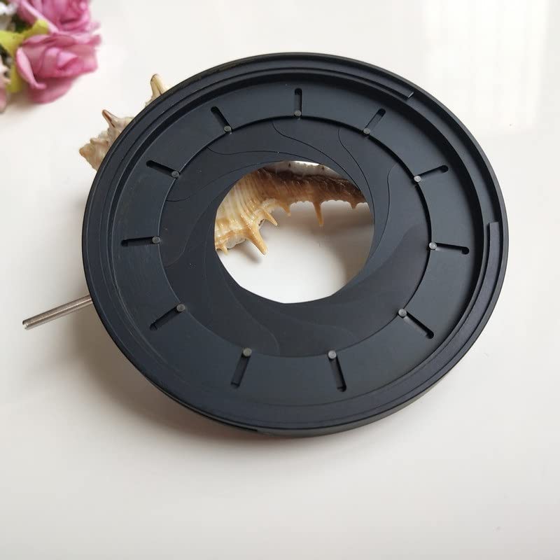 Microscope 2-50mm Adjustable Zoom Optical Iris Microscope Adapter Use with 11pcs Blades