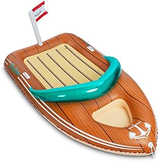 JOYIN Giant Inflatable Boat Pool Float with Reinforced Cooler, Summer Pool Party Lounge Raft Decorations Toys for Kids & Adults Visit the Store