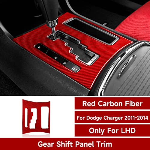 Image of Gear Shift Panel Decals for 2011-2014 Chrysler 300 / 300C / 300S / Limited /Base Accessories Carbon Fiber Interior Stickers