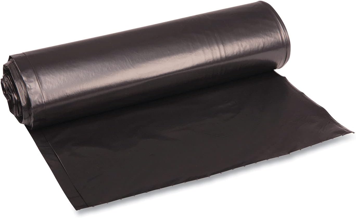 33 Gallon Black Trash Bags, 1.2 Mil, Extra-Heavy Duty Garbage Bags, 33" x 39", 100 Count