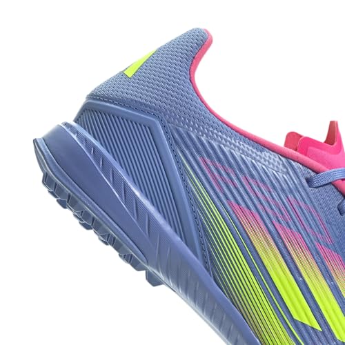 Adidas, Unisex, F50 League Turf Soccer Cleats, Blue Fusion/Lucid Lemon/Lucid Pink, Mens 11, Womens 12, Medium - image 8