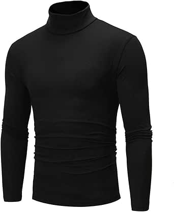 Lisingtool Mens T Shirt Men's Fashion Mock Turtleneck T Shirts Short Sleeve Pullover Basic