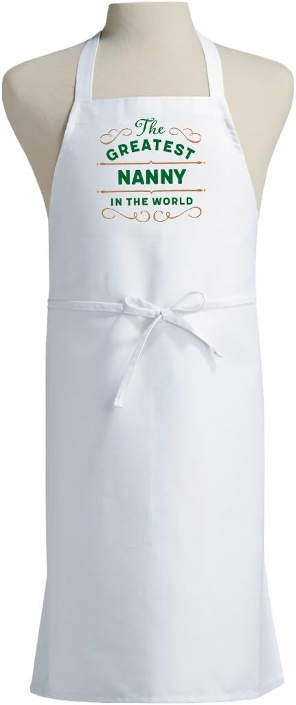 D Design Invent Print! Nanny Apron Funny Cooking Gift Present Greatest Nanny, White, 87cm long x 60cm wide - Image 4