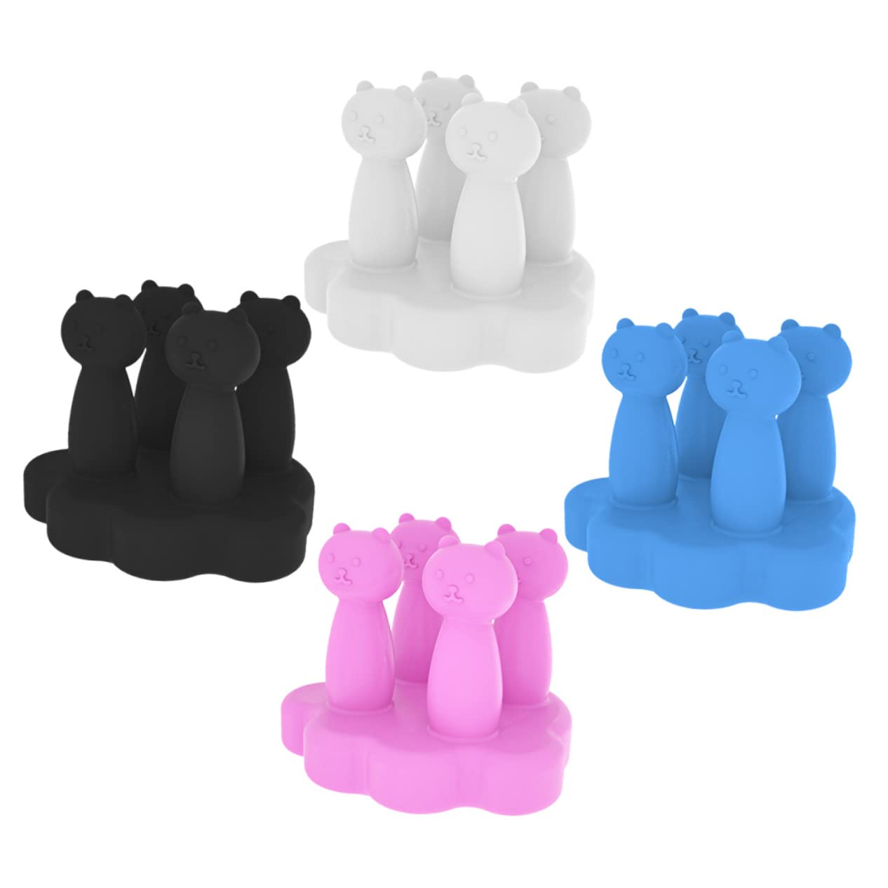 Alipis 20pezzi Portaspazzolino Silicone Adesivo Da Ganci Da Muro Per Bagno e Cucina Organizzatore Multiuso Per Spazzolini Rasoio e Dentifricio Facile Installazione Su Superfici Lisce