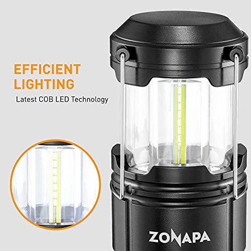 Zonapa Outdoor Led Lantern W/ Magnetic Base (2-Pack) Battery Powered, Portable Camping Light | Ultra-Bright Camp Or Emergency Lighting | Indoor, Outdoor Hanging Hook #TOP6