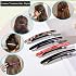 Small Tortoise Acetate Automatic Hair Clips for Women - Thin Hair Barrettes, 4pcs