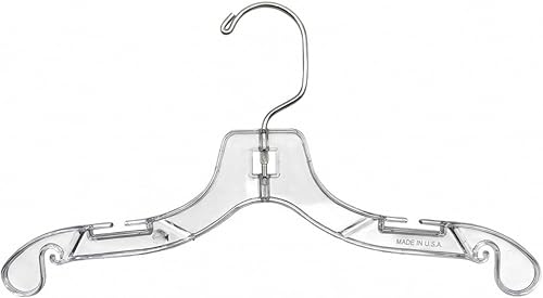 Miniatura 11 de NAHANCO Perchas de plástico para camisas para niños, peso superpesado, 12 pulgadas, color blanco Blanco,Negro,2-Negro,Claro,Clear W/Long