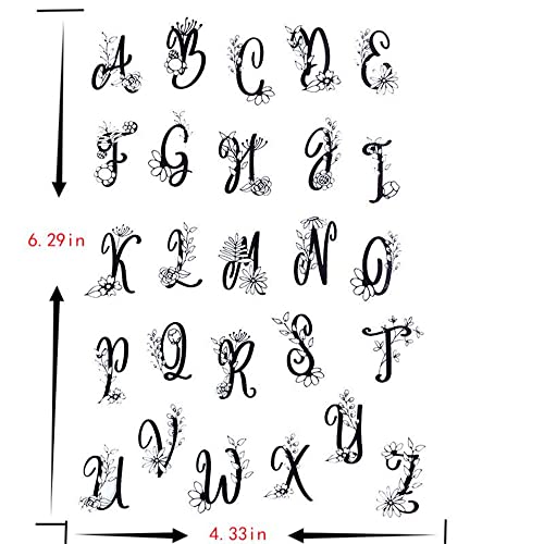Flower Shaped 26 Letters Art Shaped 26 Alphabet Clear Stamps Transparent Silicone Stamp Album Cards Rubber Stamp For Card Making Decoration And Diy Scrapbooking #TOP1