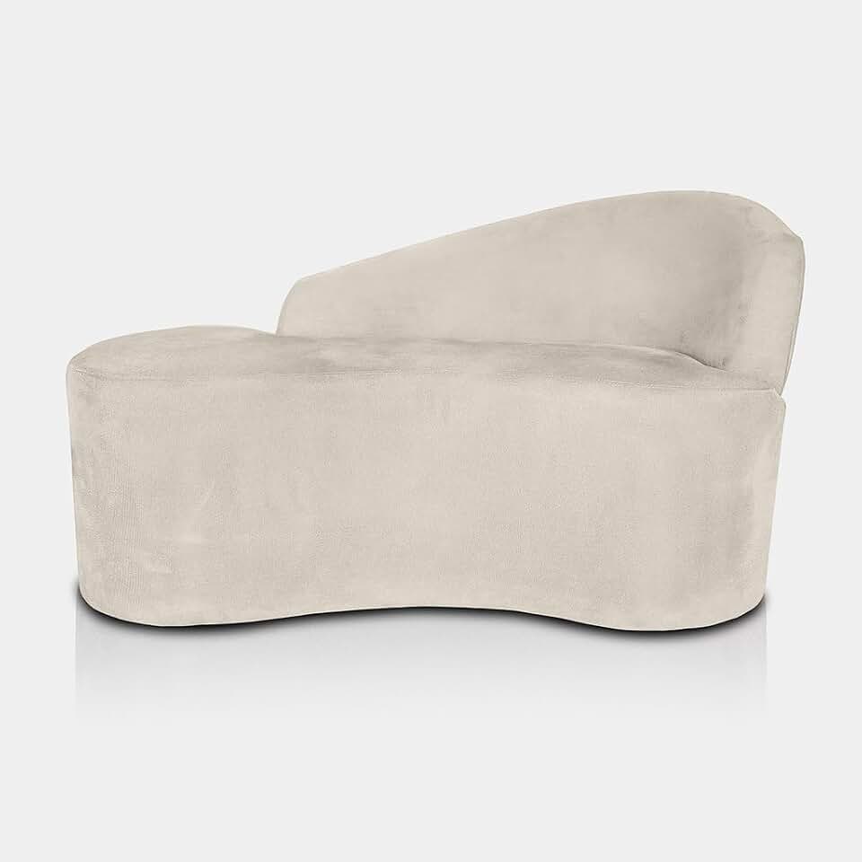 Mini Sofá Orgânico 2 Lugares Curvo Suede Resistente para Sala Escritório Recepção e Consultório (Preto)