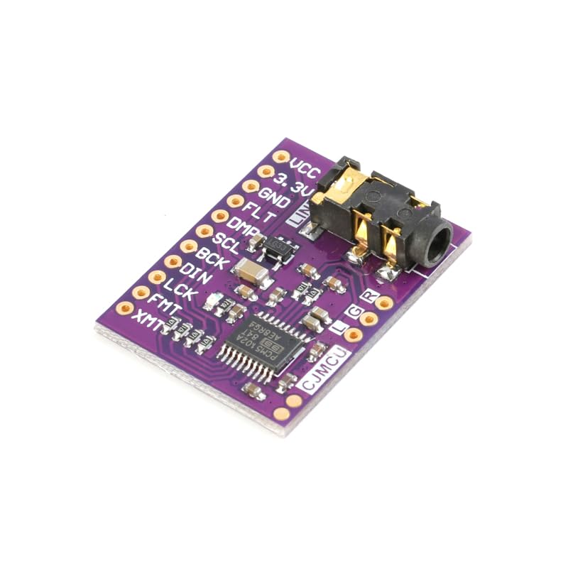PCM5102A Fidelity Stereo DAC Audio Module, I2S Digital to Analog Converter with Low Noise, 3.5mm Headphone Jack for Audio Enthusiasts