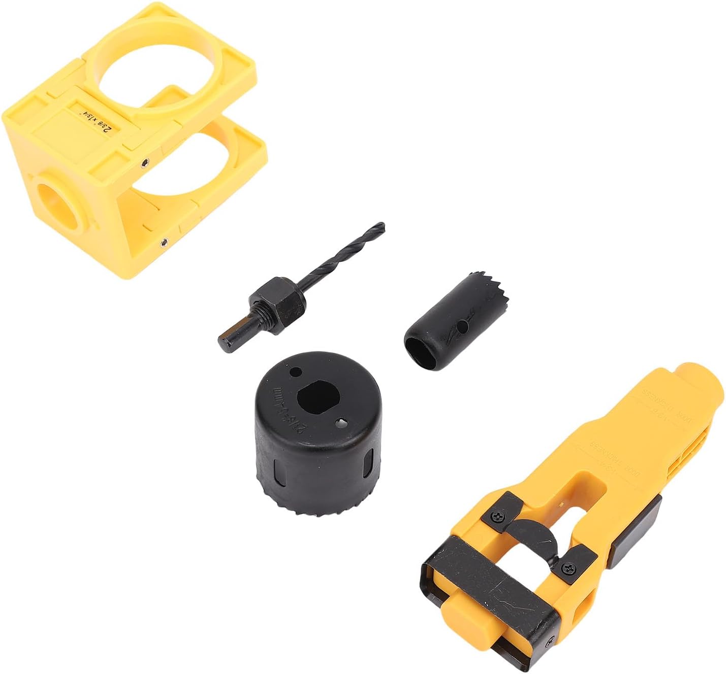 Fabater Door Lock Installation Kit, Scoring Chiseling Deadbolt Installation Kit, Door Knob Hole Saw with Mortise Tool Guide Template for 1.375in 1.75in Thick Wooden Doors