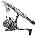 Telescopic Fishing Rod with Reel Combos Set Portable Carbon Light Weight Travel Fish Kits