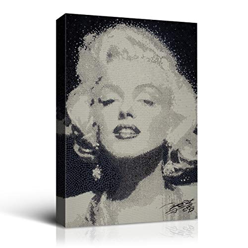 Denozer Marilyn Monroe Canvas Wall Art Poster 24x36 inch Classic Movie Stars Painting Home Decor Female Portrait Artwork for Living Room Bedroom
