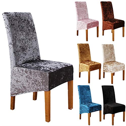 Chaise de velours de diamant housse extensible lavable pour rénover vos sièges - 3