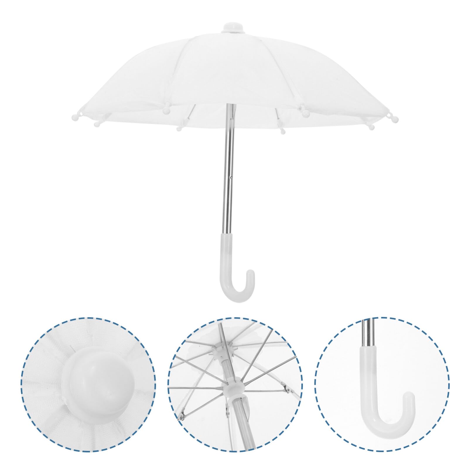 Set Di 2 Mini Ombrelli Per Bambole E Case Delle Bambole - Accessori In Miniatura Per Giochi E Decorazioni - 11 Cm - 2