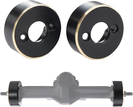 Black Coating Brass Front Axle Steering Knuckles Rear Hubs Weights for RC Crawler AXIAL SCX30 Ford Bronco 4X4 Jeep Wrangler JLU Rear Hubs