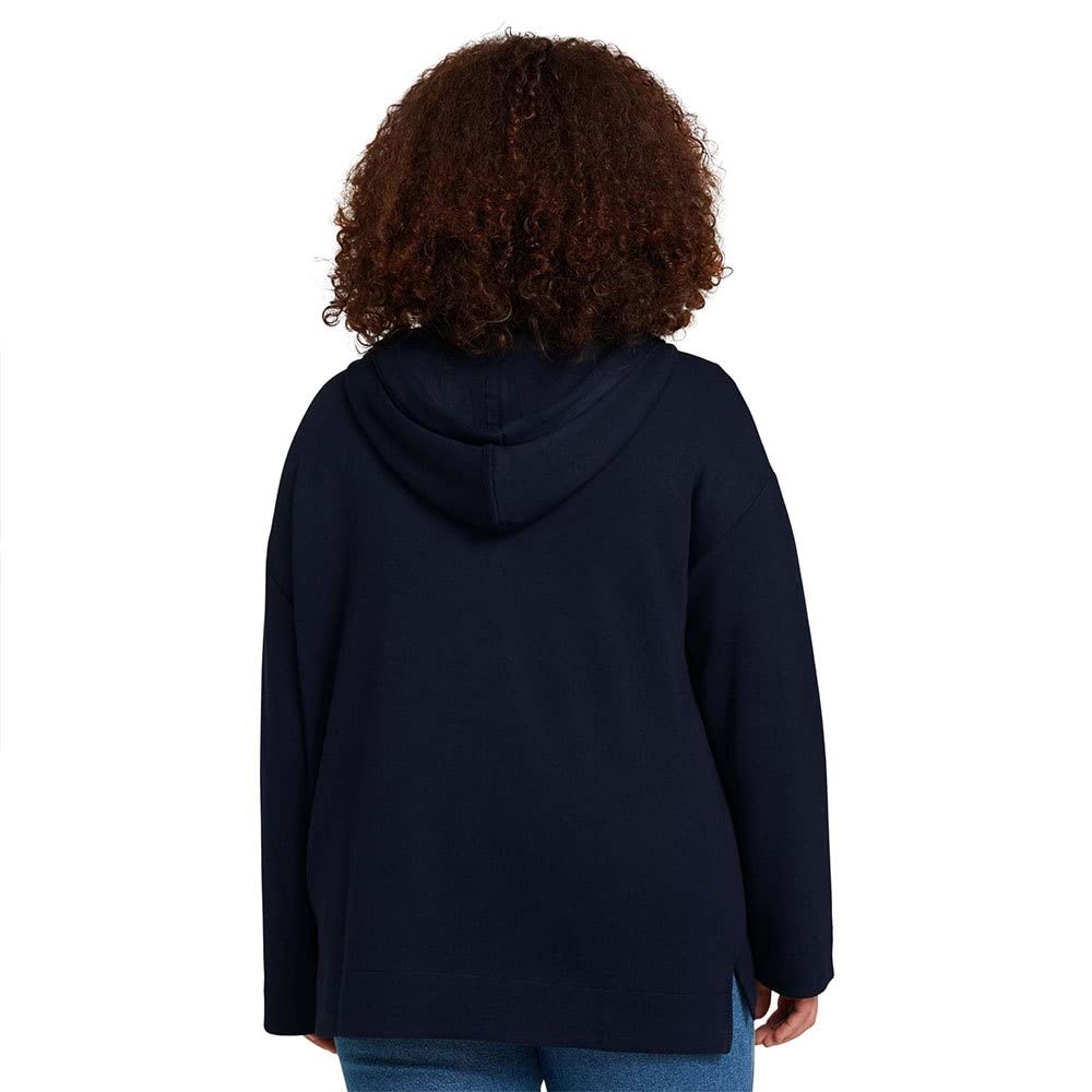 TOM TAILOR Damen Plussize Boxy Fit Sweatjacke mit Kapuze