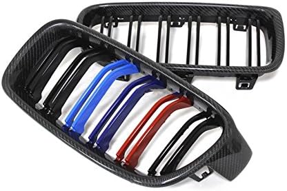 New Carbon Fiber Front Grille One Set for BMW 3 Series E92 E93 2007-2013 318i 320i 325i 330i 330is 325xi 328i 330xi 335xi (Single Strip With 3Color)