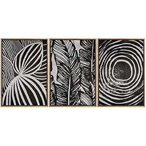 SIGNWIN Framed Canvas Wall Art Leaves and Tree...