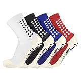 NANOOER Soccer Socks Men 4 Pairs Grip Socks Soccer, Anti Skid Pads Soccer Grip Socks Men, Grip Socce