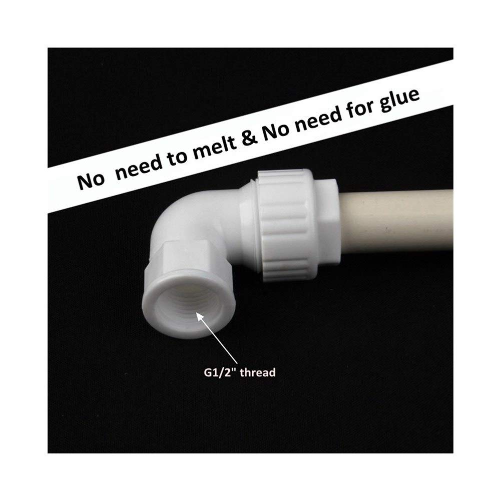 Złączki rurowe PCV, 2 szt. POM 1/2 "gwint żeński do 20mm kolanko rury szybkie złącze pcv armatura rur wodnych nawadnianie ogrodu Adapter przewody(32mm)