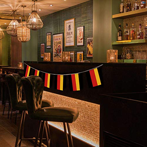 Image of Anley Germany String Flag Pennant Flags, Patriotic Events 3rd of October German Unity Day Decoration Sports Bars - 33 Feet 38 Flags