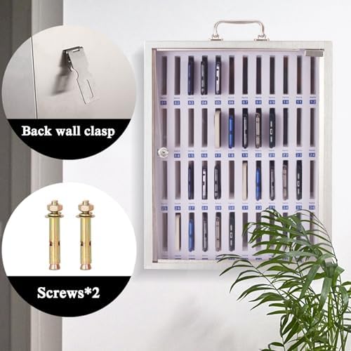 Wall-Mounted Stainless Steel Phone Storage Box - 36-Bit Lockers for Schools & Offices, Secure & Space-Saving Organization Solution for Easy Access & Safety