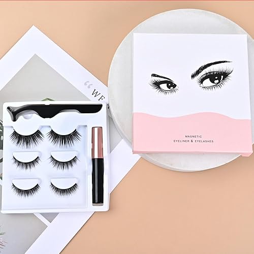 Miniatura 3 de Lápiz delineador de ojos, pestañas postizas magnéticas, sin pegamento, juego de pestañas postizas y pestañas postizas, pestañas de visón artificial