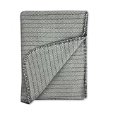 Preston II – The Polar Fleece Throw, Super-Soft Recycled Polar Fleece Dog Blanket Couch Coat Sofa and Car Protecter for Small, Medium, Large Dogs - 40”x 50”​, Dove Gray Herringbone, One Size