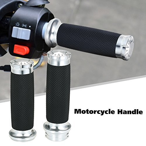 Anself Motocicleta Handle Bar Lidar Com Apertos Preto/Cromo 1