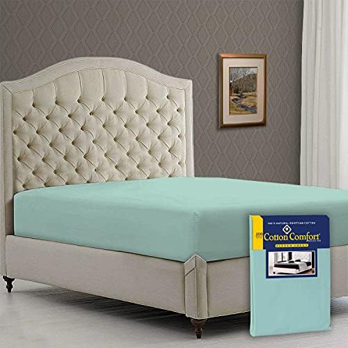 Ray Bedding Fitted Sheet , 100% Egyptian Cotton Hotel Quality (White, Double)