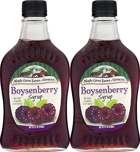 Maple Grove Farms Boysenberry Syrup 8.5 Ounce Pack of 2