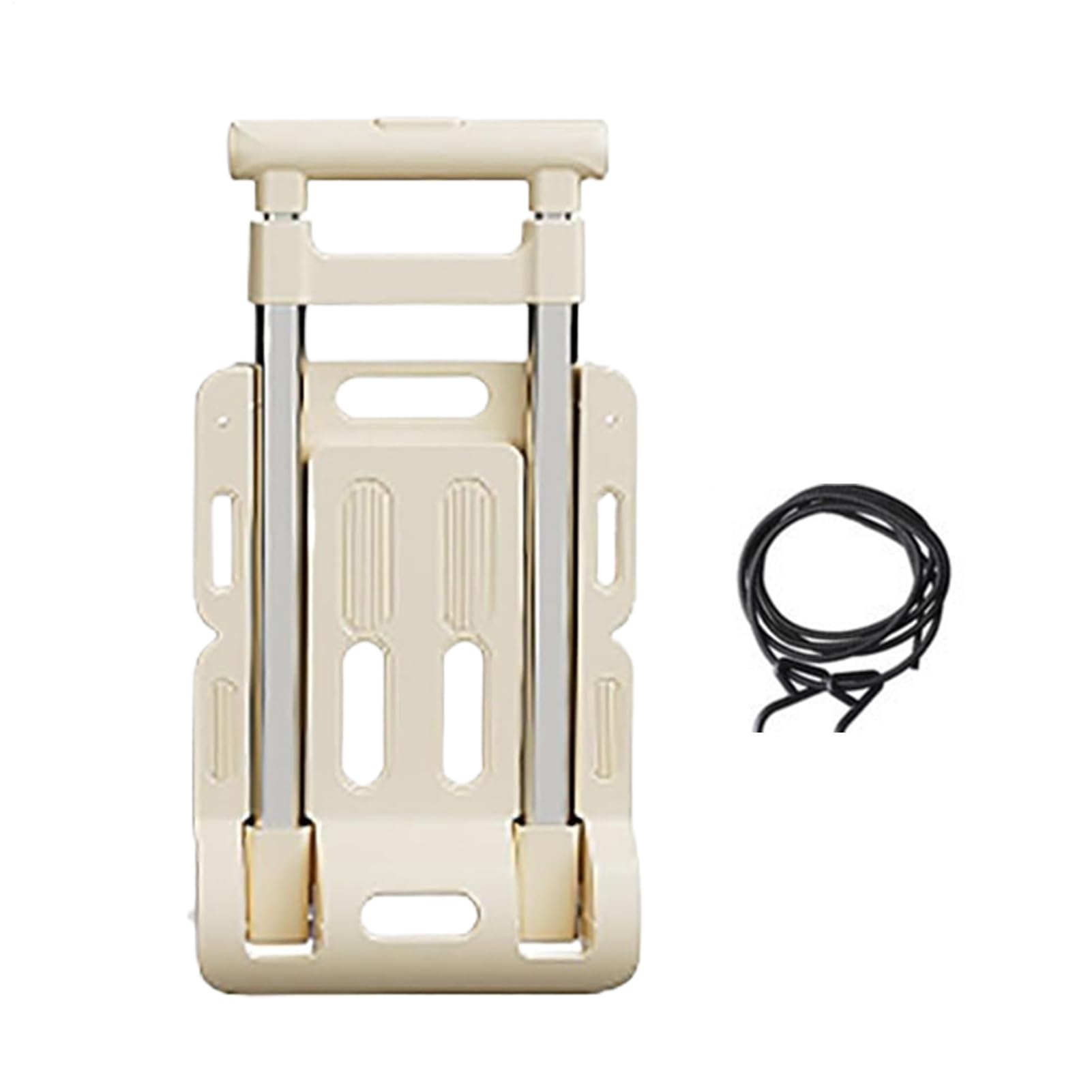 Carretilla De Mano Plegable Capacidad 100 Kg Ruedas Portátiles | Carrito De Equipaje Con Altura Ajustable Para Compras Viajes En Aeropuerto Transporte En Garaje