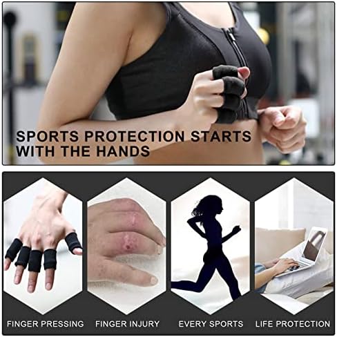 TSHAOUN 30 Pieces Finger Splint Protectors Thumb Splint Brace Support, Breathable Elastic Trigger Finger Compression Sleeves Support for Pain Arthritis Aids, exercising, typing, Sporting