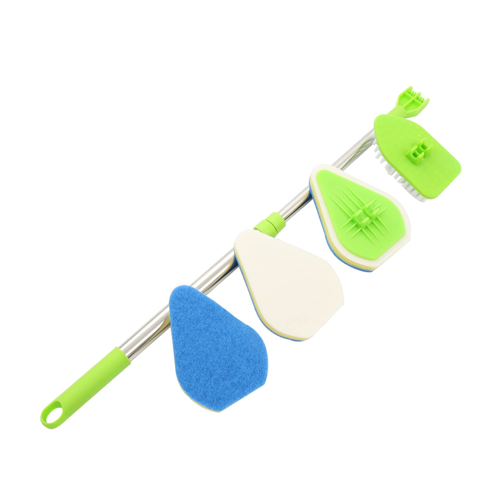 Brosse de nettoyage pour salle de bain ensemble compact avec tête éponge lavabo