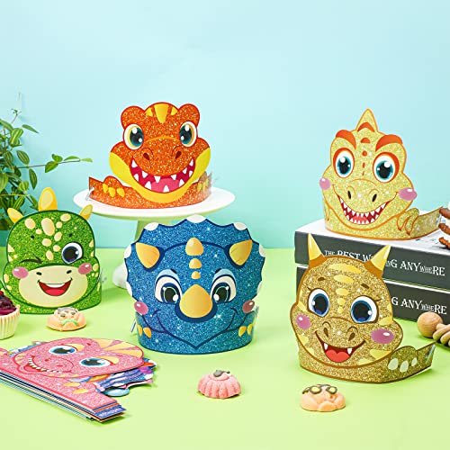 Leinuosen 32 Packs Dinosaur Party Hats Birthday Party Hats For Kids Dinosaur Party Decorations Dino Hats For Party (Cute) #TOP4