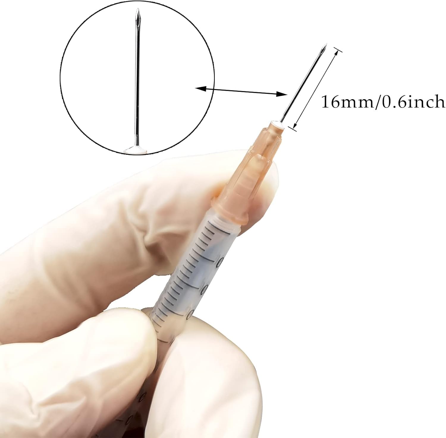 Zuhozao 25Pack 1ml with Tip and 26Ga 1/2INCH Disposable Safety Individual Packaged : Industrial & Scientific