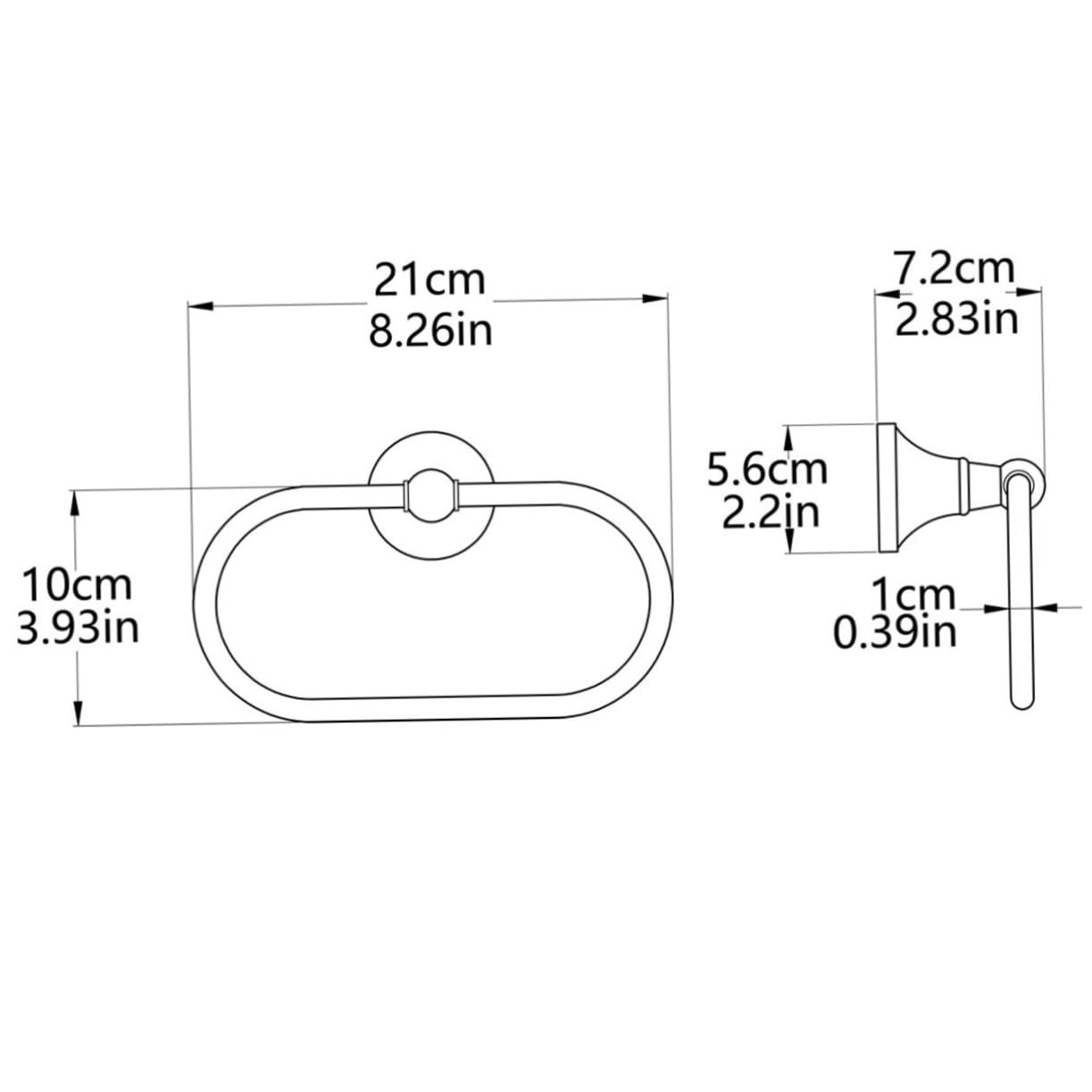 VILLCASE Toallero De Aro para Baño Toallero Negro De Pared De Pared De Pared De Baño s De Pared para Baño