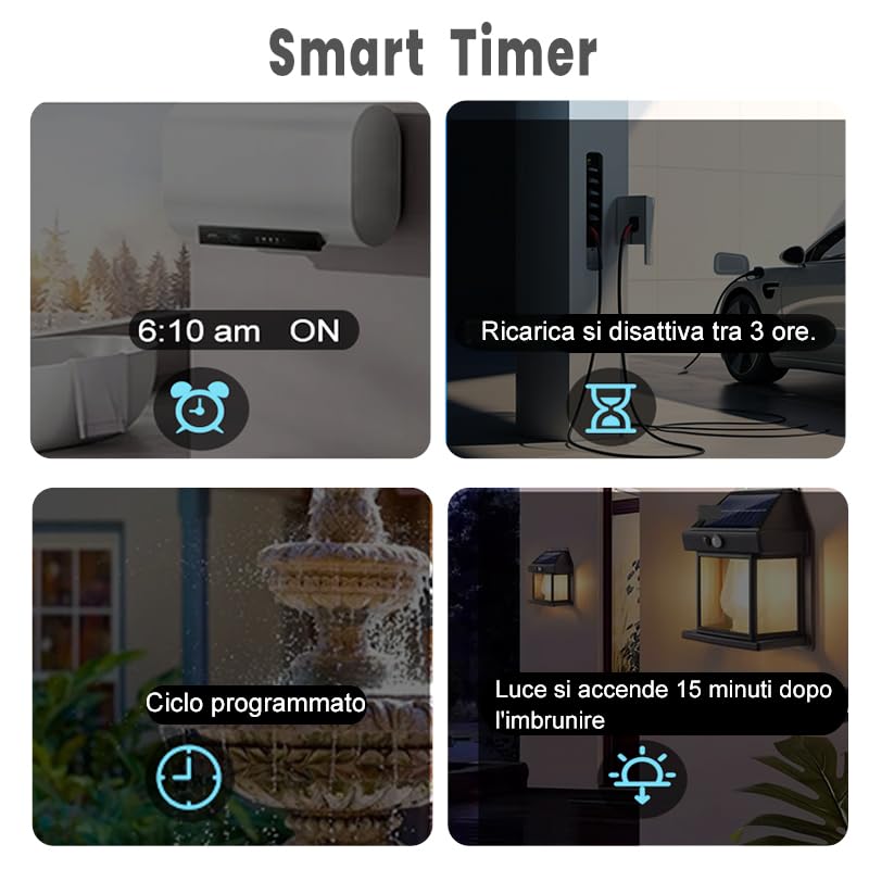 Smart Timer functions including schedule, countdown, cycle, and astronomical timing