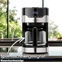 Steinborg Filterkaffeemaschine mit Timer | 1,5 Liter Kapazität | 900 Watt | Kaffeemaschine klein | Warmhaleplatte | Dauerfilter | Digitale Kaffeemaschine | Kaffee Maschine – Ansicht 5