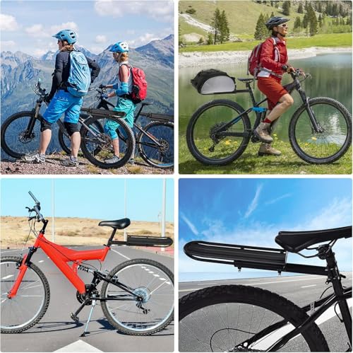 Portaequipajes para bicicleta resistente de aluminio con soporte ajustable 6