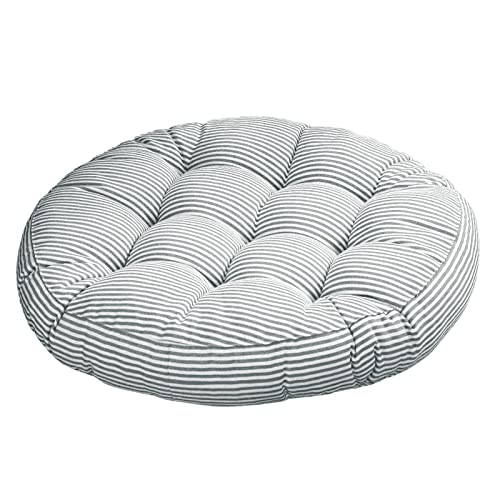 hifrom Sitzkissen 55x55 cm, Große Bodenkissen, Sitzkissen für Gartenstuhl, Dekokissen Stuhlkissen für Yoga Wohnzimmer Balkon Büro im Freien, Sitzkissen Tatami für Stuhl Sofa (Grau)