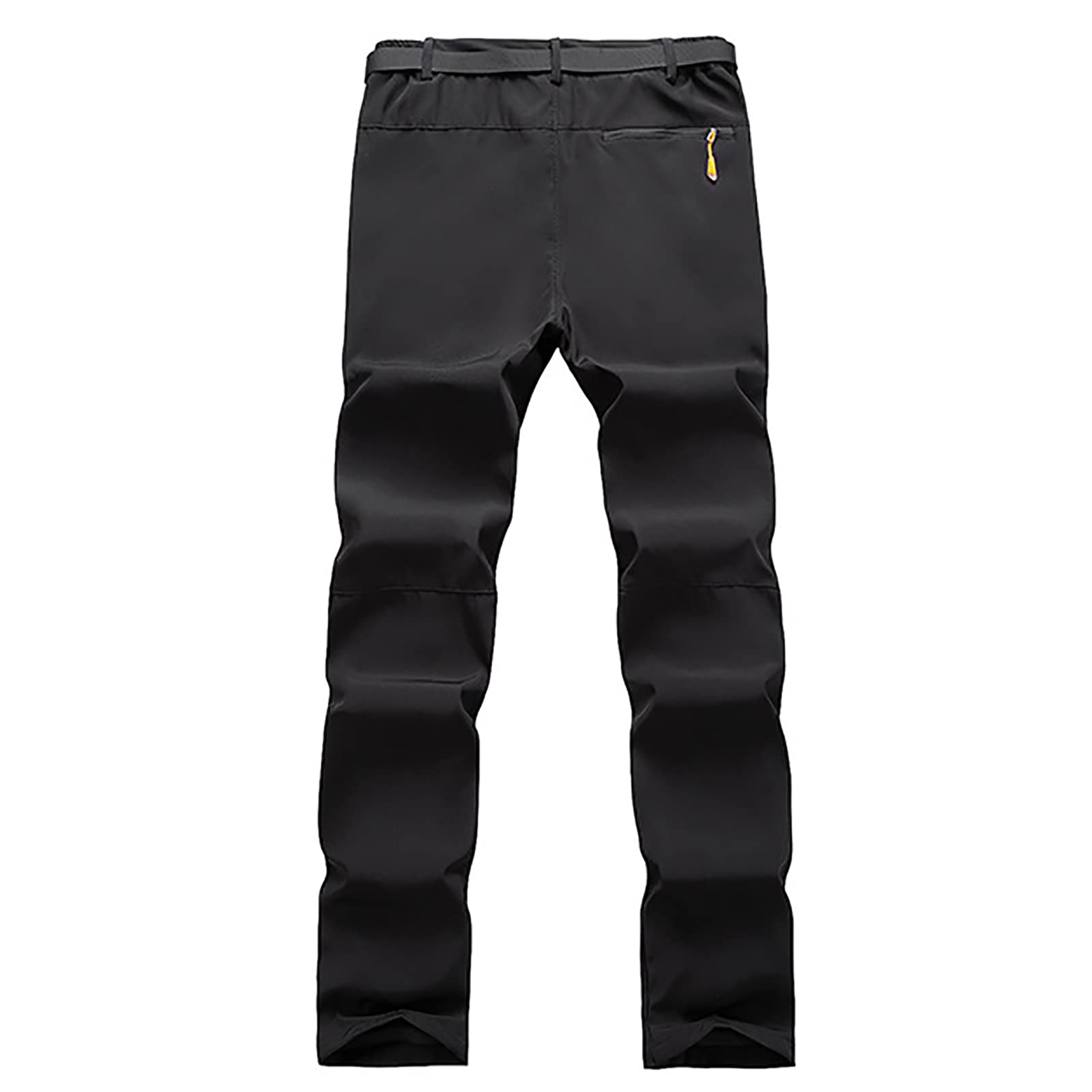 Pantaloni da Trekking Uomo Impermeabili Softshell Pantaloni Asciugatura Rapida con Tasca Traspirante (Size:M,Color:Nero)