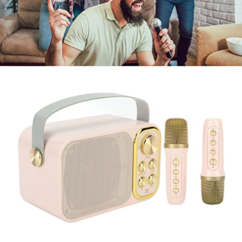 DAUERHAFT Máquina de karaokê portátil, emparelhamento instantâneo 3000 mAh Bluetooth para uso ao ar