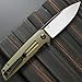 Sitivien ST152 Folding Knife,K110(D2) Steel Blade with Micarta Handle EDC Tool Knife for Outdoor Camping,Hiking,Fishing(Green)
